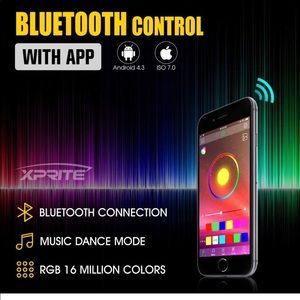 Halo LED Fog Lights with Bluetooth Remote Controlled Fog Lamps for 2007-18 Jeep